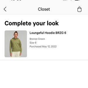 lululemon athletica Bronze Green Loungful Hoodie